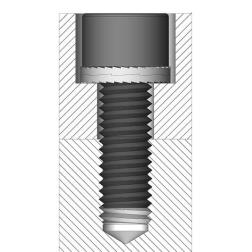 Zylinderkopfschraube in Senkung gesichert